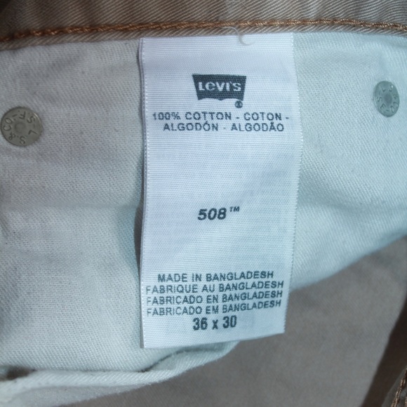 Levi’s 508 Mens Pants/Jeans Tan/Brown Size 36” Waist 30” Length - Picture 9 of 12